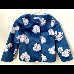 Janie and Jack Faux Fur Coat, Sz 5 to 6, NWOT